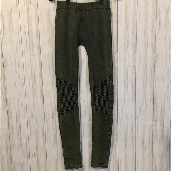 Vintage Knee Shirring Long Leggings - Picture 2 of 3